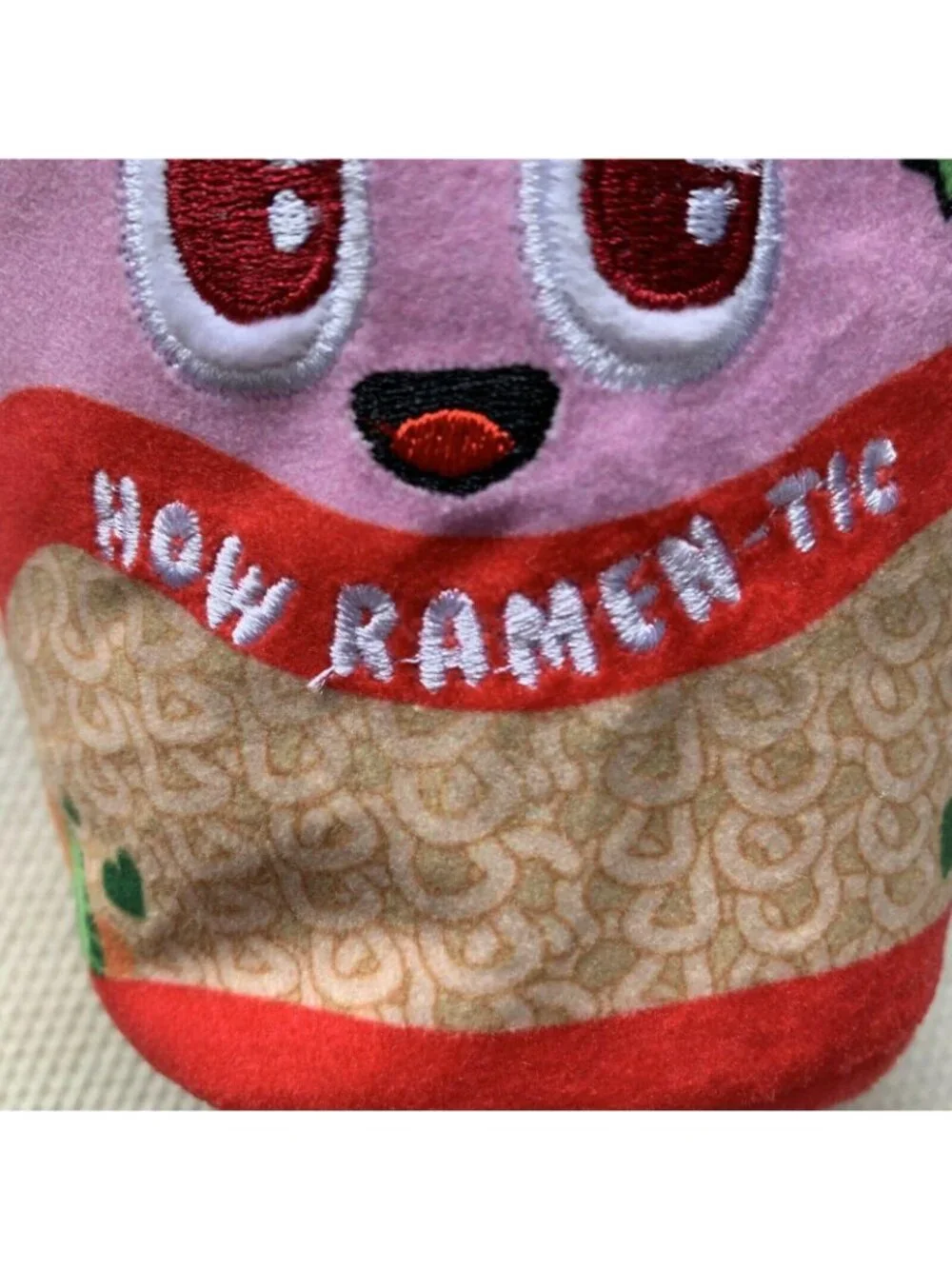 Bark Dog Chew Toy Ramen-Tic Plush Squeaker Crinkle Chewable Stuffing New Gift